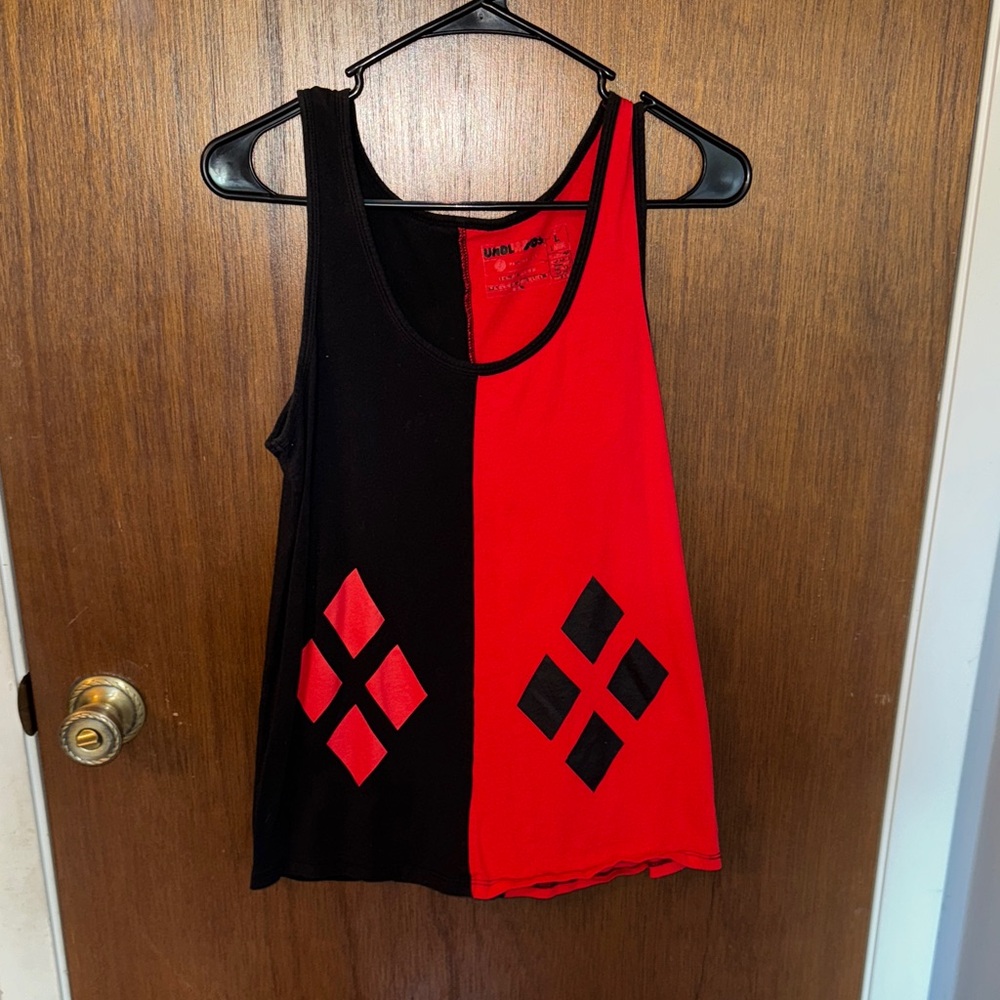 Red and Black Women's Tank Top